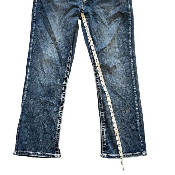 TRUE LUCK Straight Leg Stretch Mid Rise Casual Denim Jean 36 - Picture 6 of 9